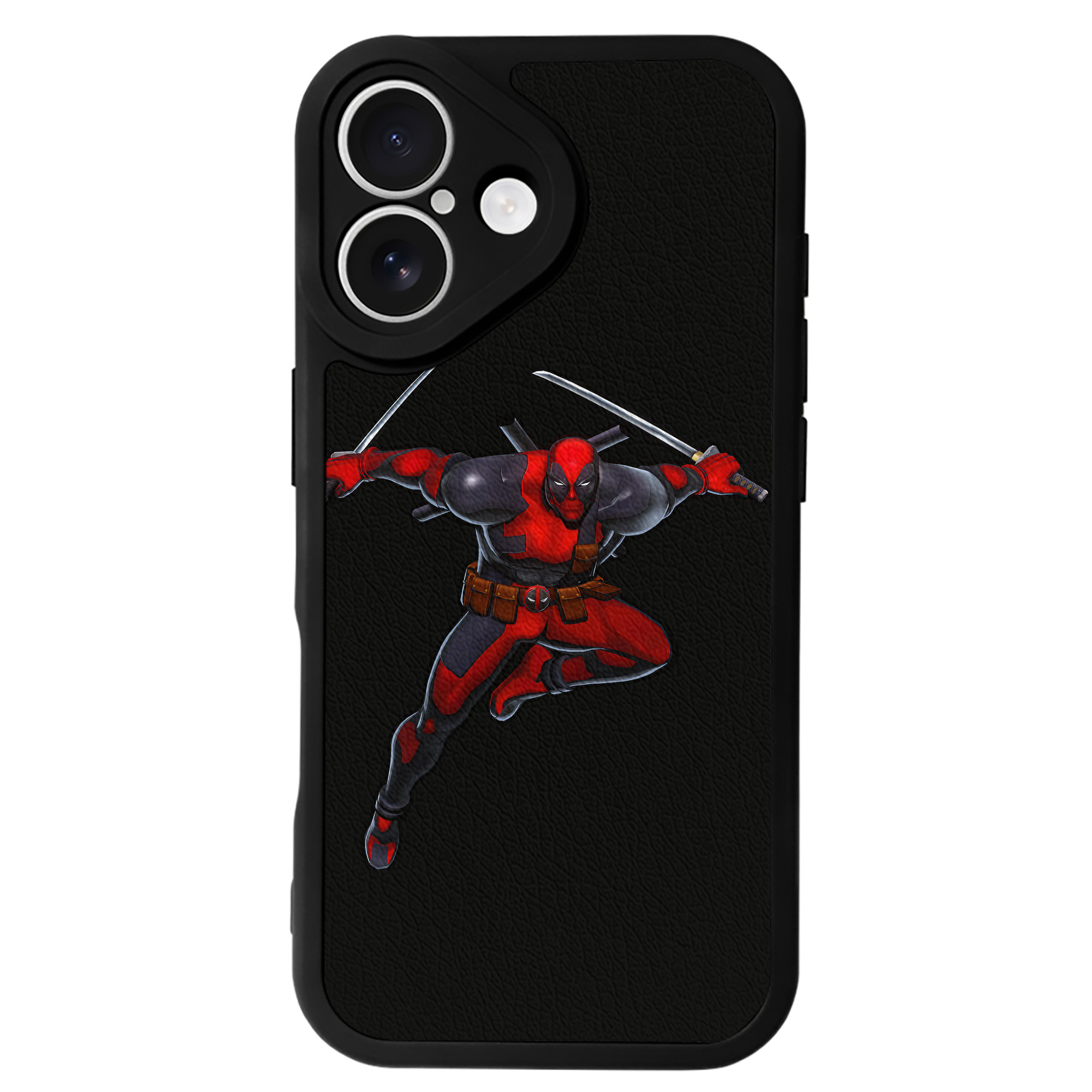 （画像用） Deadpool デッドプール 【iPhone 16シリーズ対応】シリコンスマホケース（レザー調） 材質：シリコン